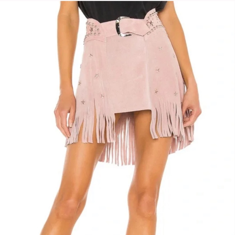 UNDERSTATED LEATHER PARIS TEXAS SKIRT IN LILAC